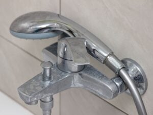 white residue on fixtures